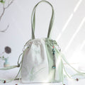 Nimara Ritual Embroidered Grass Flowers Cherry Blossom Canvas Tote Crossbody Bag Shoulder Bag Handbag