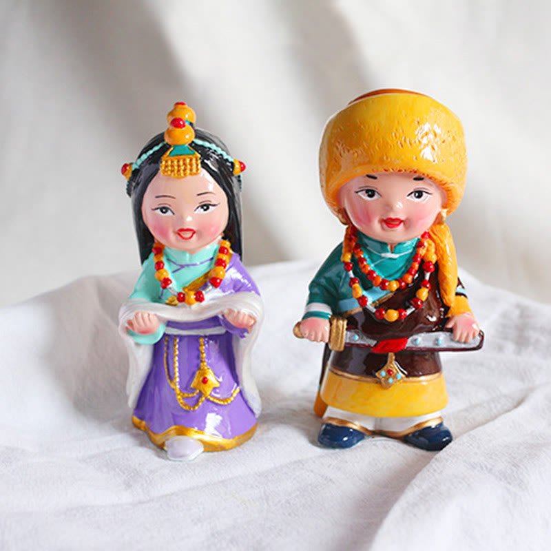 Nimara Ritual Hand Painted Tibetan Figures Creative Home Office Car Decoration Ornament