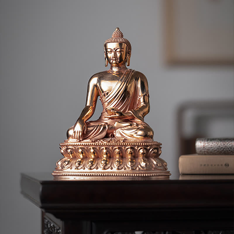 Nimara Ritual Gautama Shakyamuni Buddha Figurine Serenity Copper Statue Home Decoration