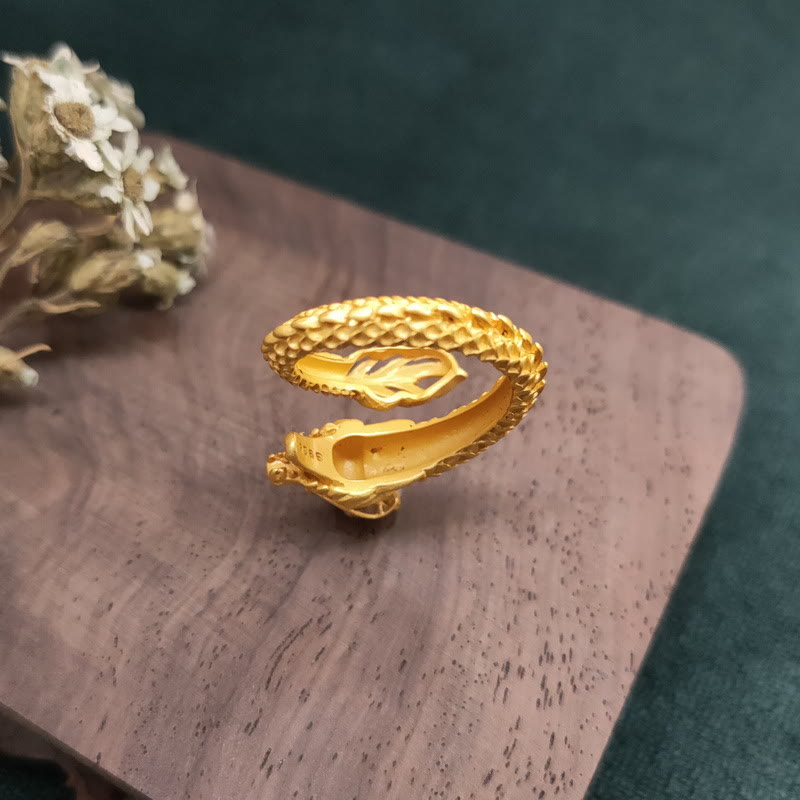 Protection Dragon Strength Adjustable Copper Ring
