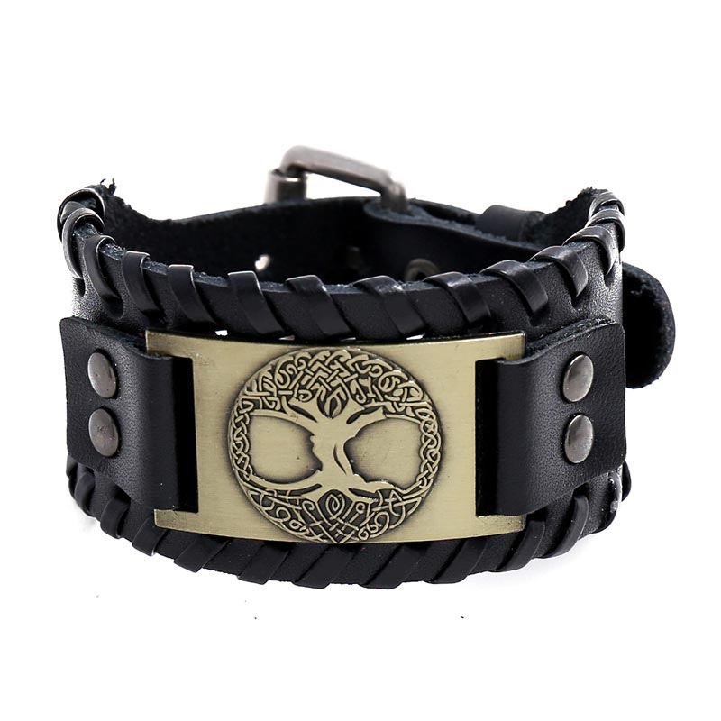 Nimara Ritual Lucky Tree Of Life Balance Leather Bracelet