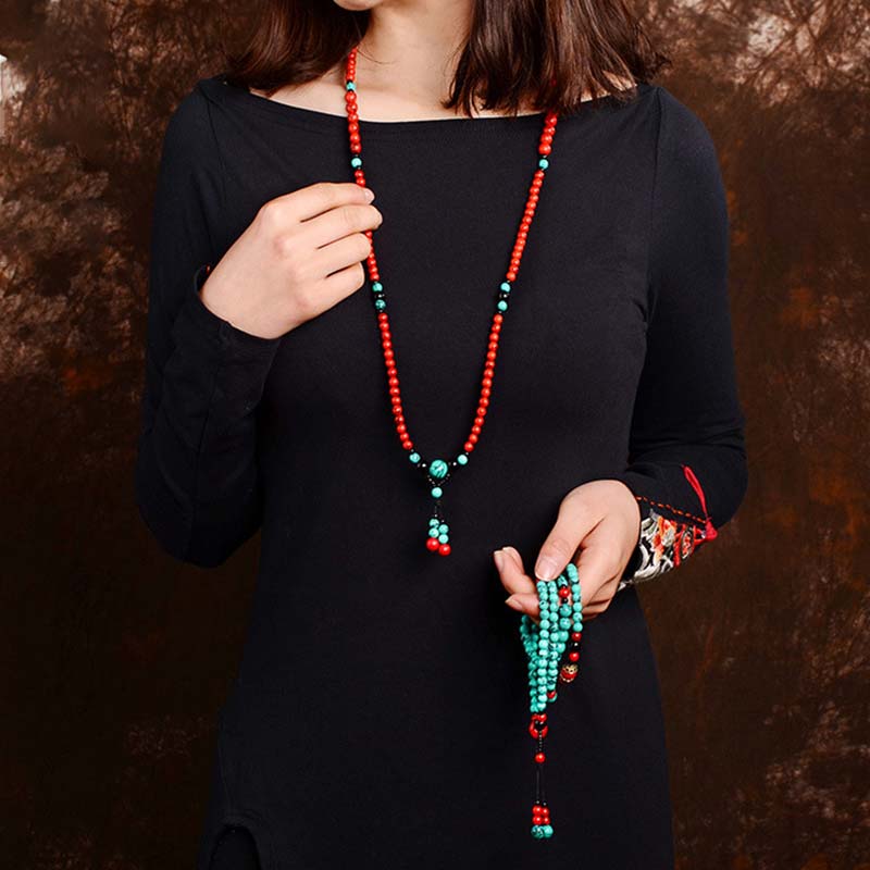 Nimara Ritual Turquoise Black Onyx Red Turquoise Bead Protection Bracelet