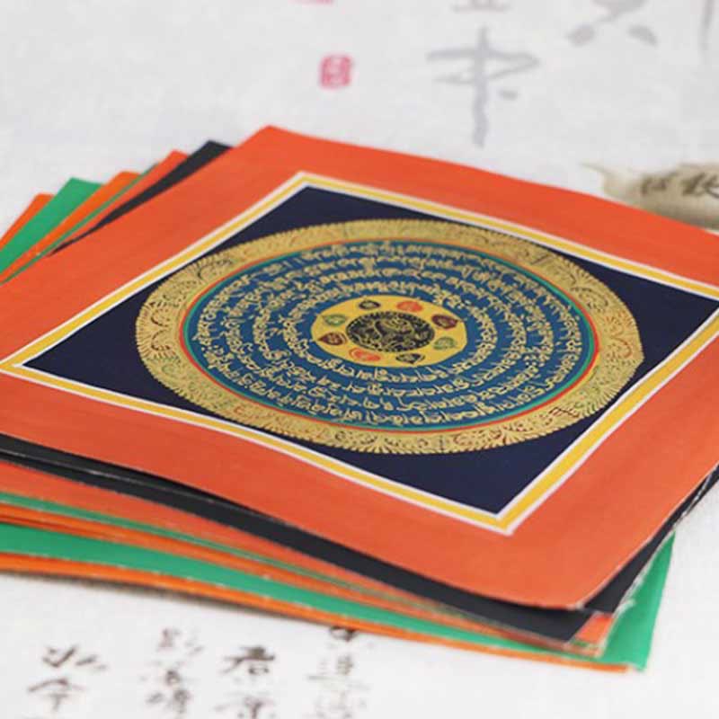 Nimara Ritual Tibetan Handmade Thangka Painting Spiritual Blessing Blind Box Random Color Pattern