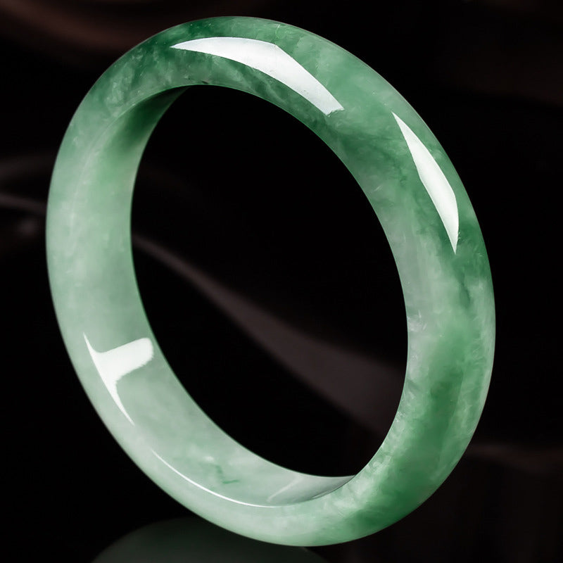 Nimara Ritual Natural Jade Fortune Blessing Bangle Bracelet