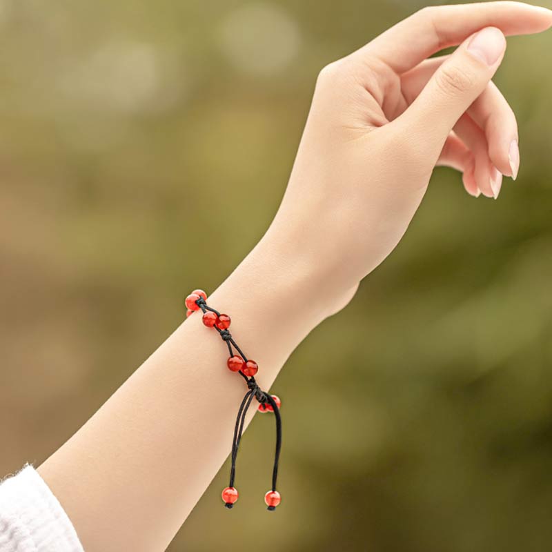 Nimara Ritual Red Agate Moss Agate Cinnabar Calm Bracelet