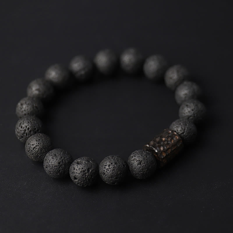 Nimara Ritual Lava Rock Ebony Wood Tiger Eye Healing Bracelet