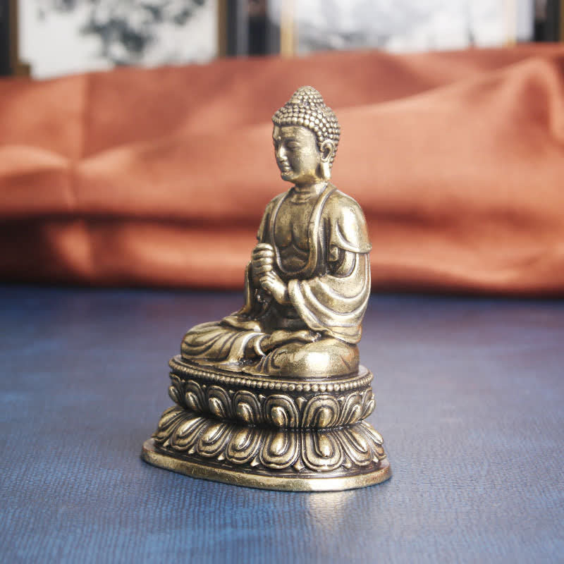 Nimara Ritual Tathagata Buddha Serenity Copper Statue Decoration