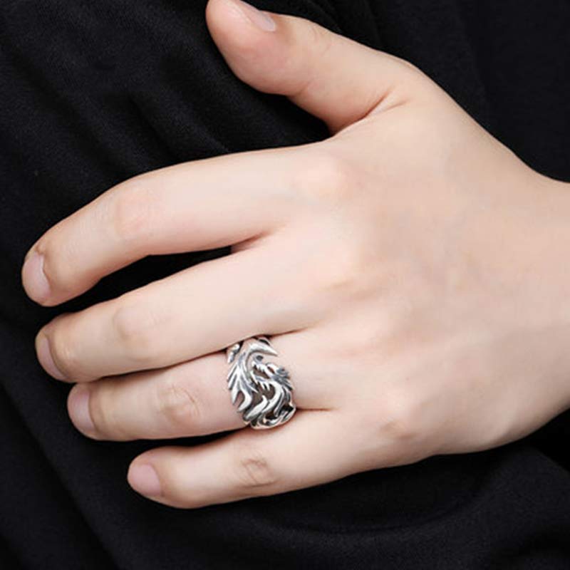 Nimara Ritual Dragon Pattern Protection Strength Adjustable Ring