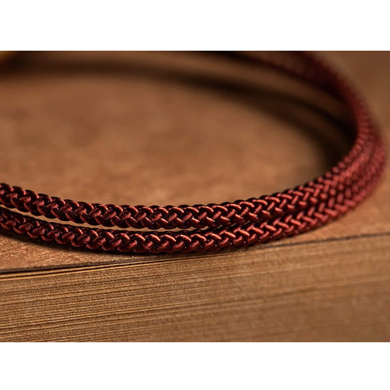 Nimara Ritual 925 Sterling Silver Handmade Chinese Zodiac Natal Buddha Cyan Bodhi Seed Protection Braided Red String Bracelet