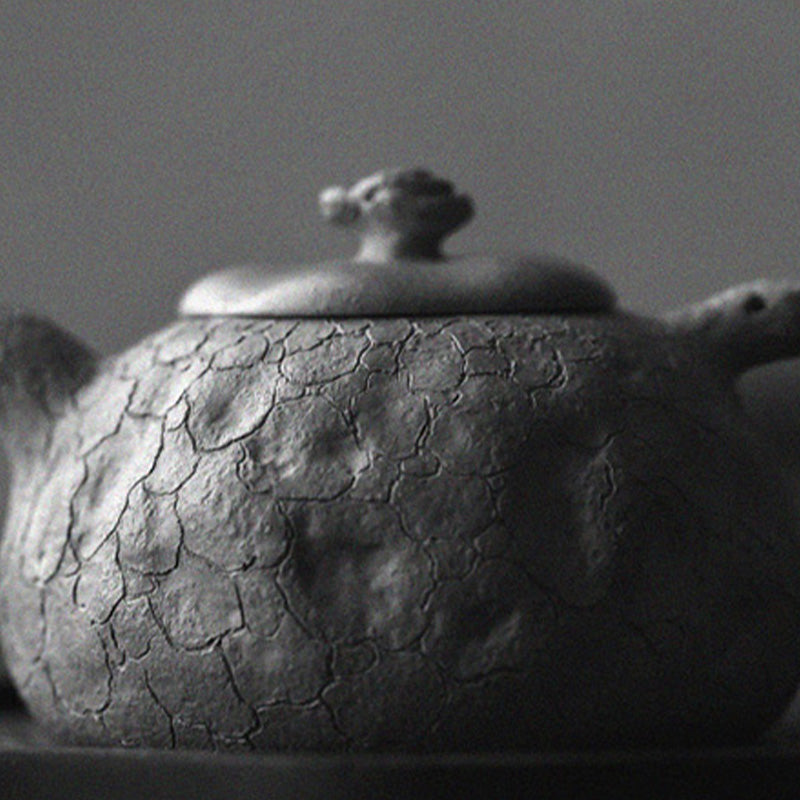 Nimara Ritual Handmade Vintage Tree Texture Purple Clay Kung Fu Teapot 220ml