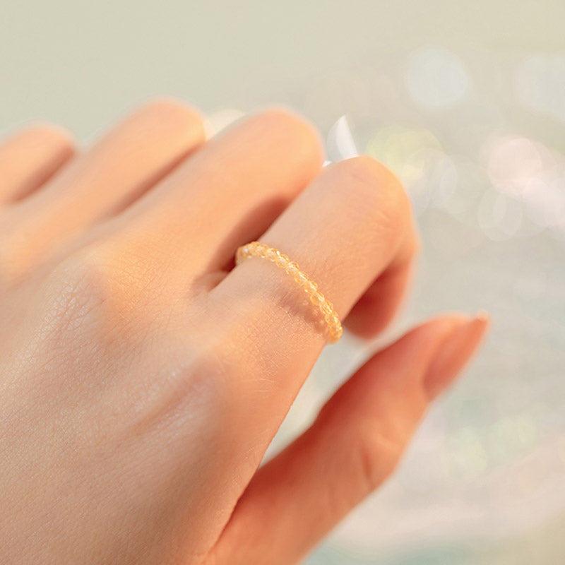 Nimara Ritual Natural Citrine Happiness Prosperity Ring