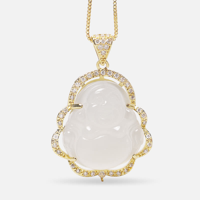 Nimara Ritual Good Luck Laughing Buddha Necklace