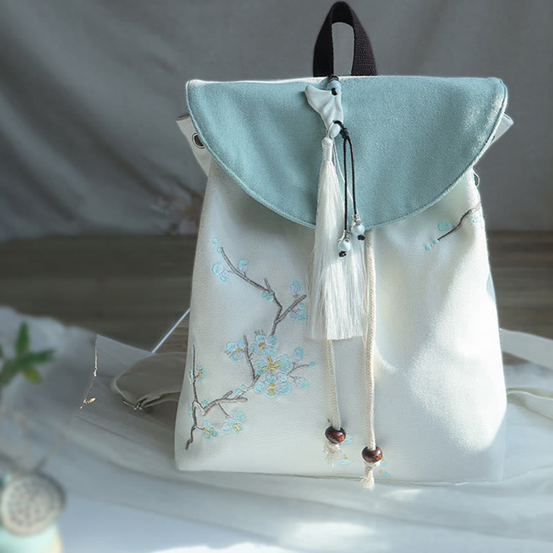 Nimara Ritual Handmade Embroidered Large Capacity Canvas Backpack