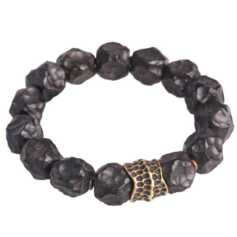 Nimara Ritual Ebony Wood Copper Peace Balance Couple Bracelet