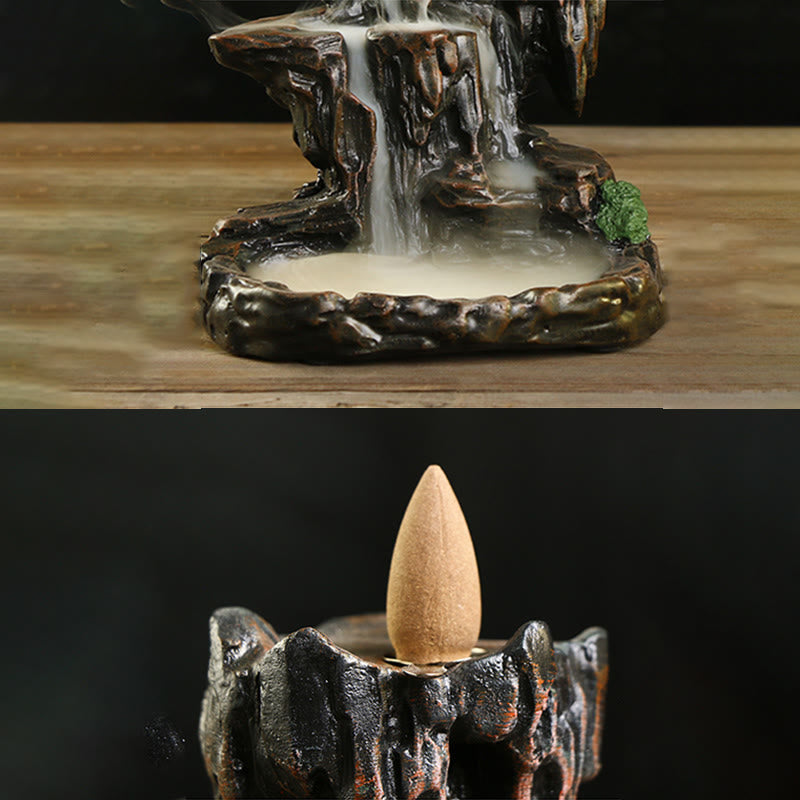 Nimara Ritual Waterfall Backflow Incense Burner Mountain Tower Incense Holders