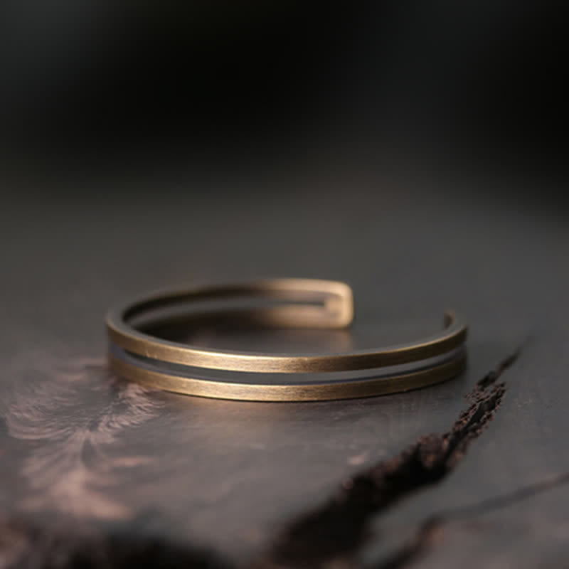 Nimara Ritual Rustic Copper Luck Viking Cuff Bracelet