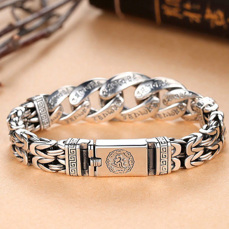 Nimara Ritual Om Mani Padme Hum Engraved Peace Purity Bracelet