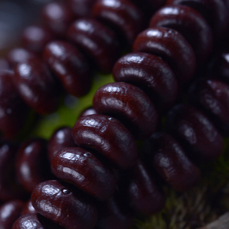 Nimara Ritual Natural Tibet 108 Mala Beads Purple Bodhi Seed Wealth Bracelet