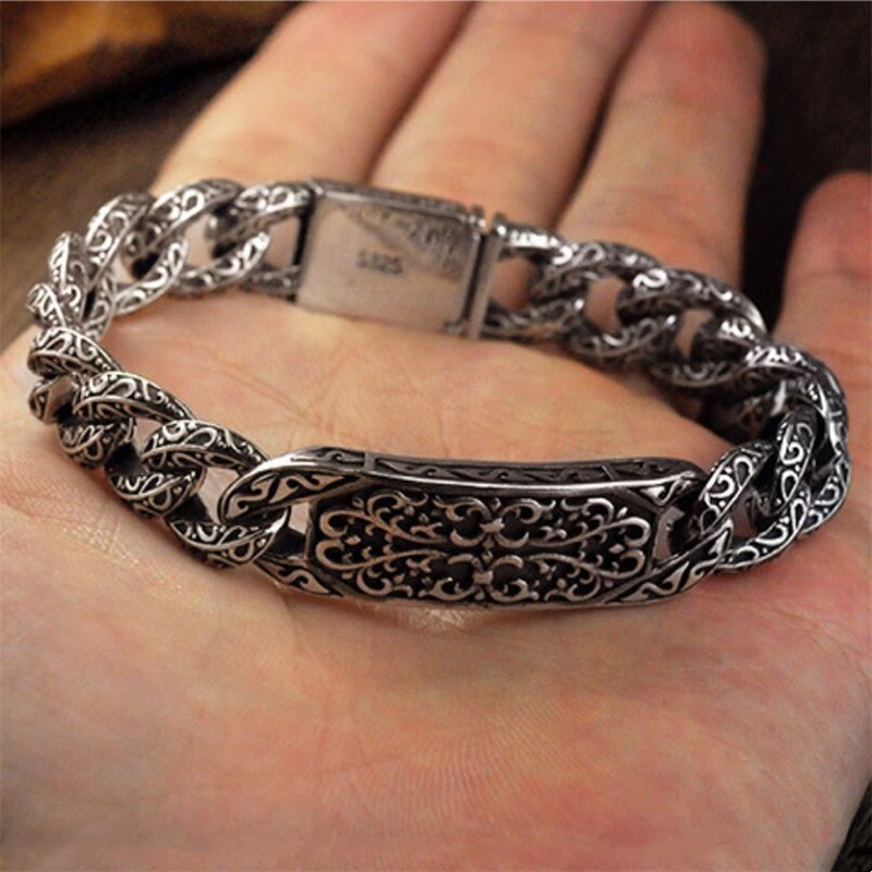 Nimara Ritual Vintage Patterns Engraved Healing Bracelet
