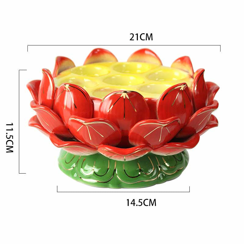 Nimara Ritual Meditation Prayer Altar Lotus Flower Candle Holder Buddhist Temple Rituals Use Items