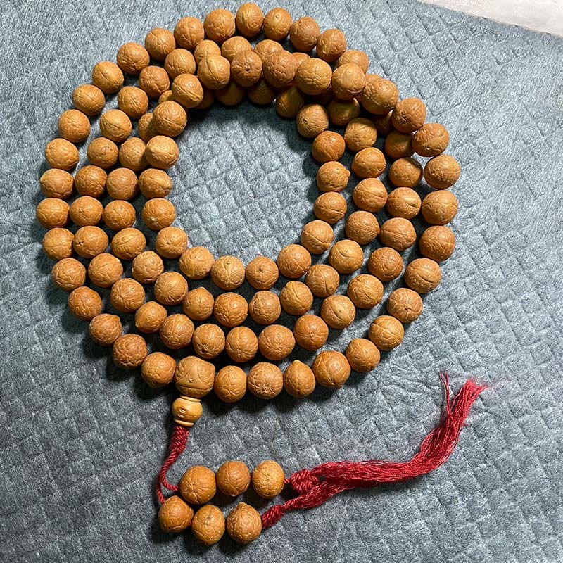 Nimara Ritual 108 Mala Beads Nepal Bodhi Seed Luck Wealth Tassel Bracelet
