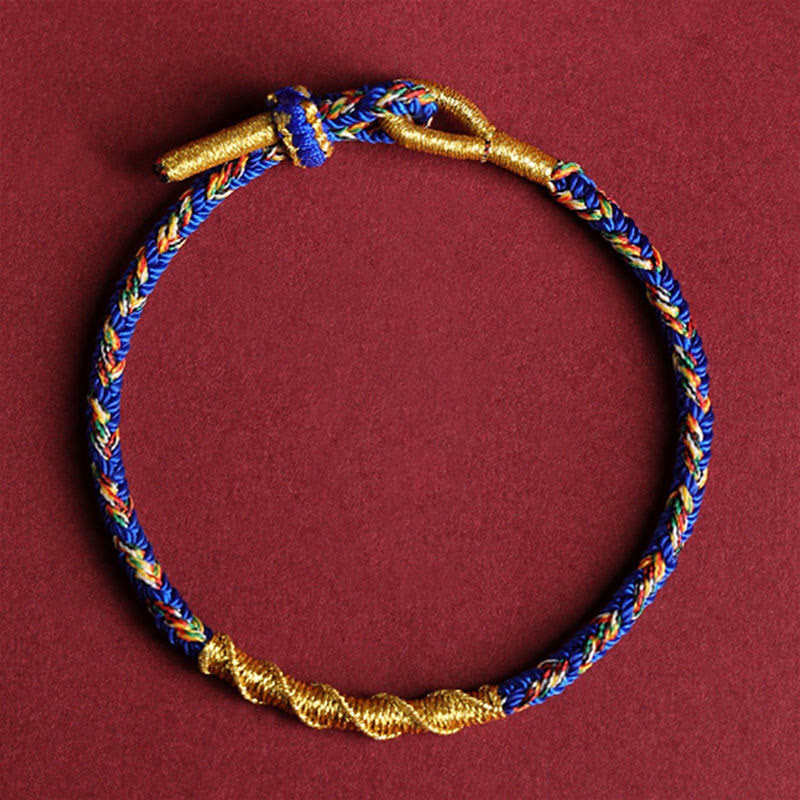 Nimara Ritual Handmade Chinese Zodiac Natal Buddha Protection Strength Braided String Bracelet