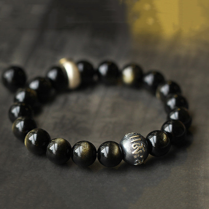 Nimara Ritual Chinese Zodiac Natal Buddha Obsidian Purification Bracelet
