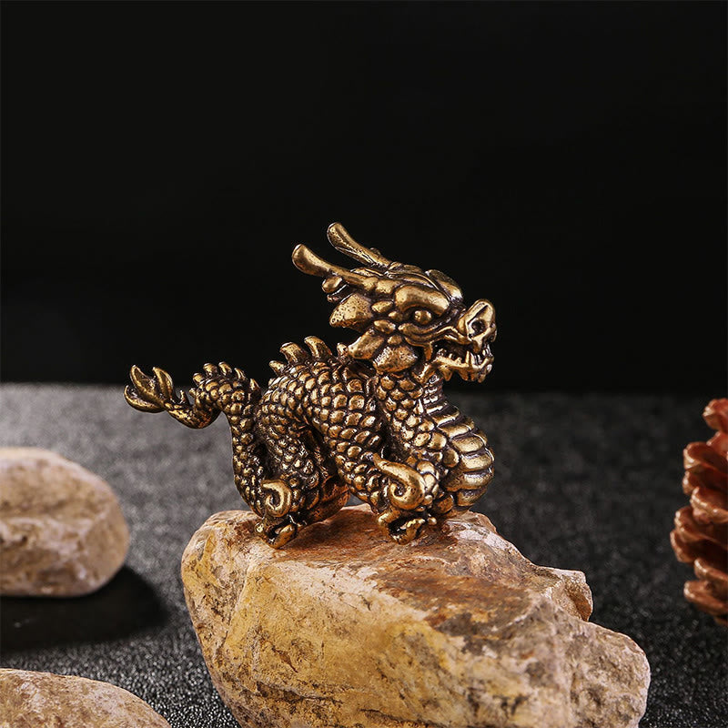 Nimara Ritual Year Of The Dragon Small Auspicious Brass Dragon Luck Success Home Decoration