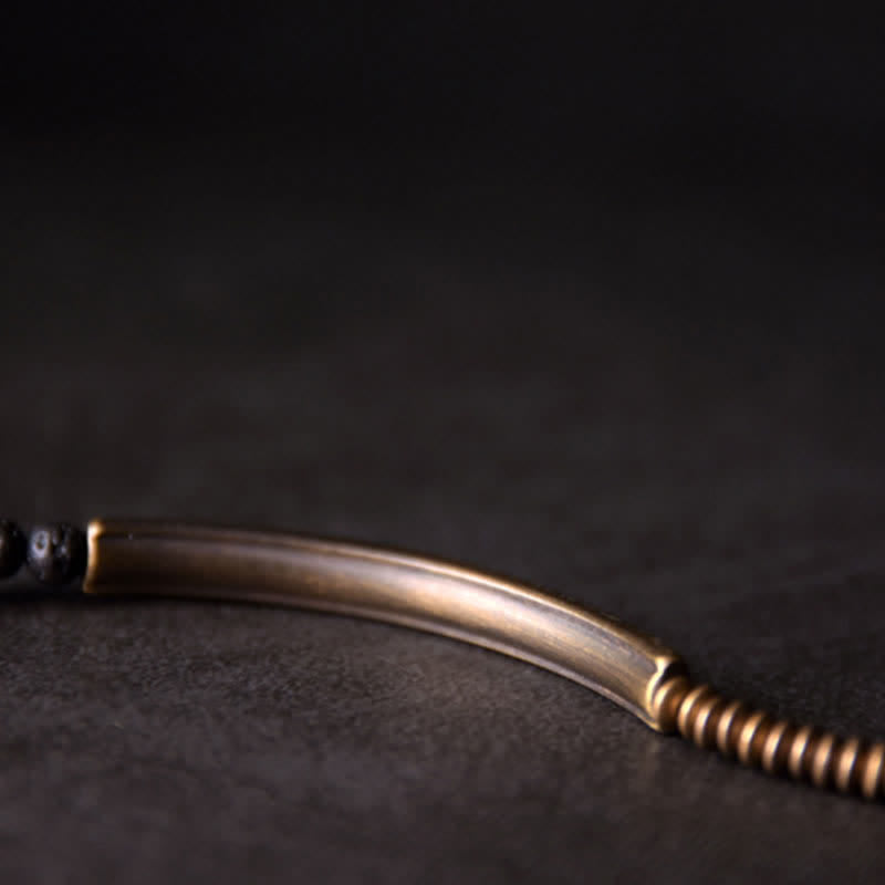 Nimara Ritual Vintage Lava Rock Copper Support Bracelet