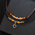 Nimara Ritual Love Heart Pattern Bead Healing Necklace Pendant Bracelet
