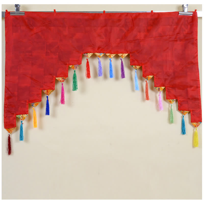 Nimara Ritual Tibetan Five Colors Hanging Curtain Prayer Altar Healing Meditation Curtain