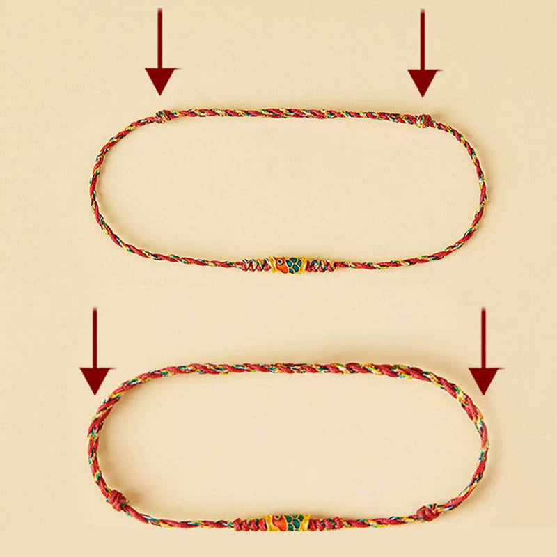 Nimara Ritual Handcrafted Koi Fish Wealth Prosperity Braided Rope Bracelet