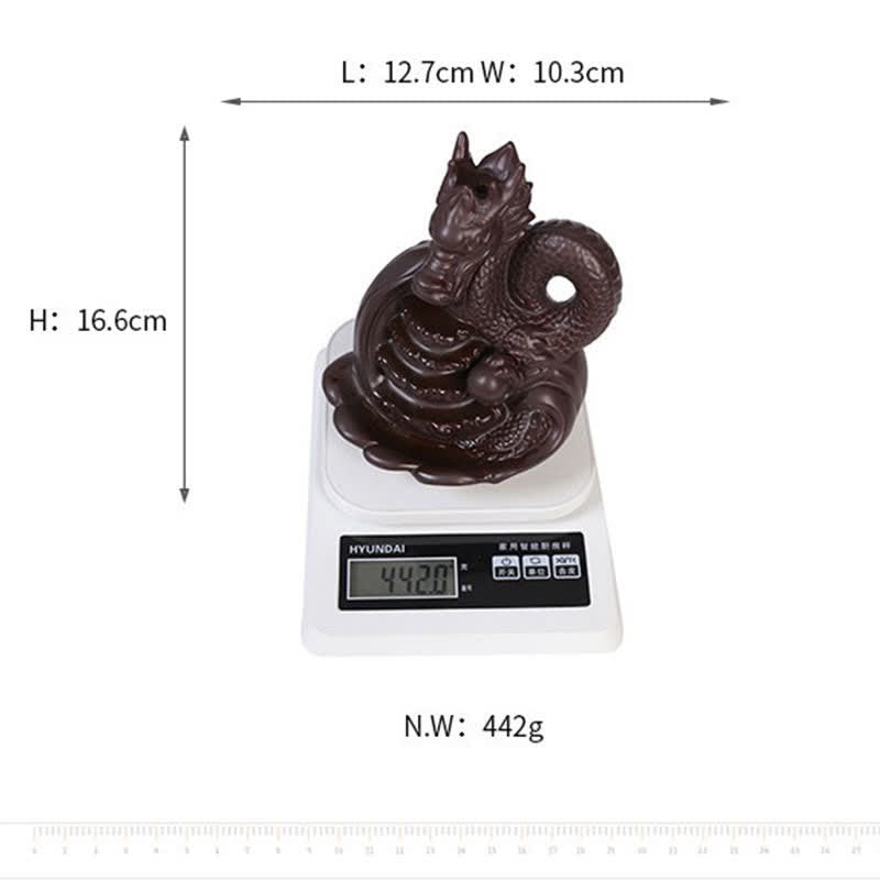 Nimara Ritual Dragon Pattern Success Ceramic Incense Burner Decoration