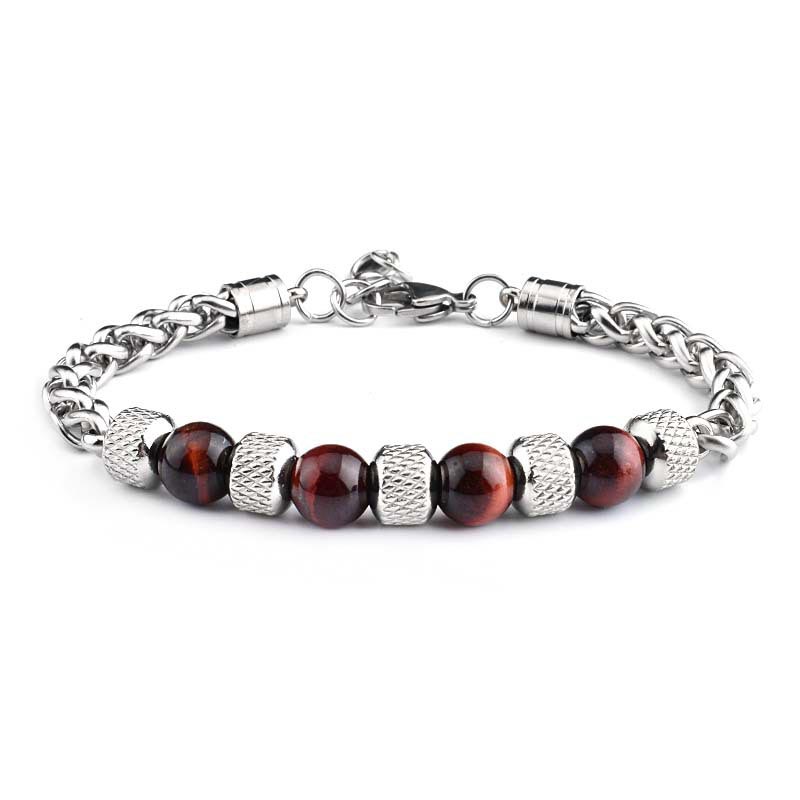 Nimara Ritual Black Onyx Tiger Eye Bead Courage Bracelet