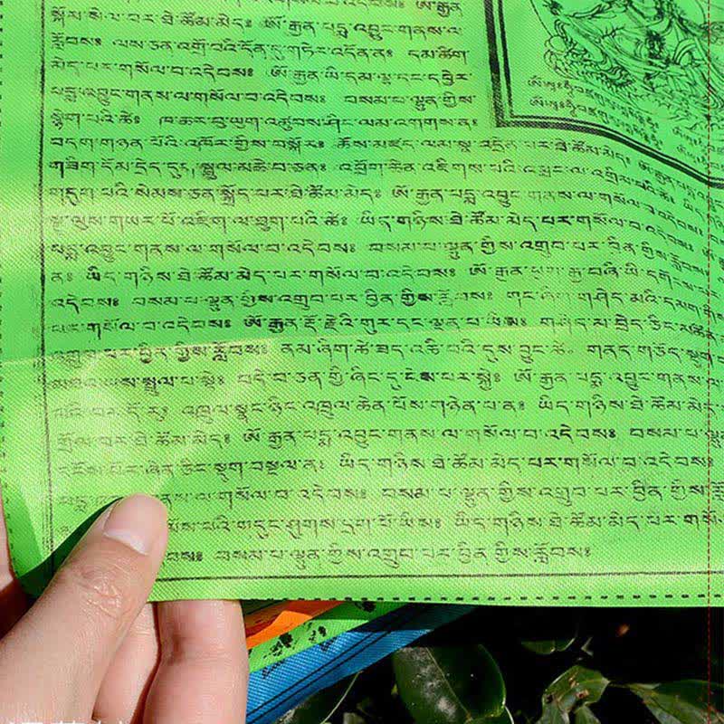 Nimara Ritual Tibetan 5 Colors Windhorse Auspicious Outdoor 25 Pcs Prayer Flag