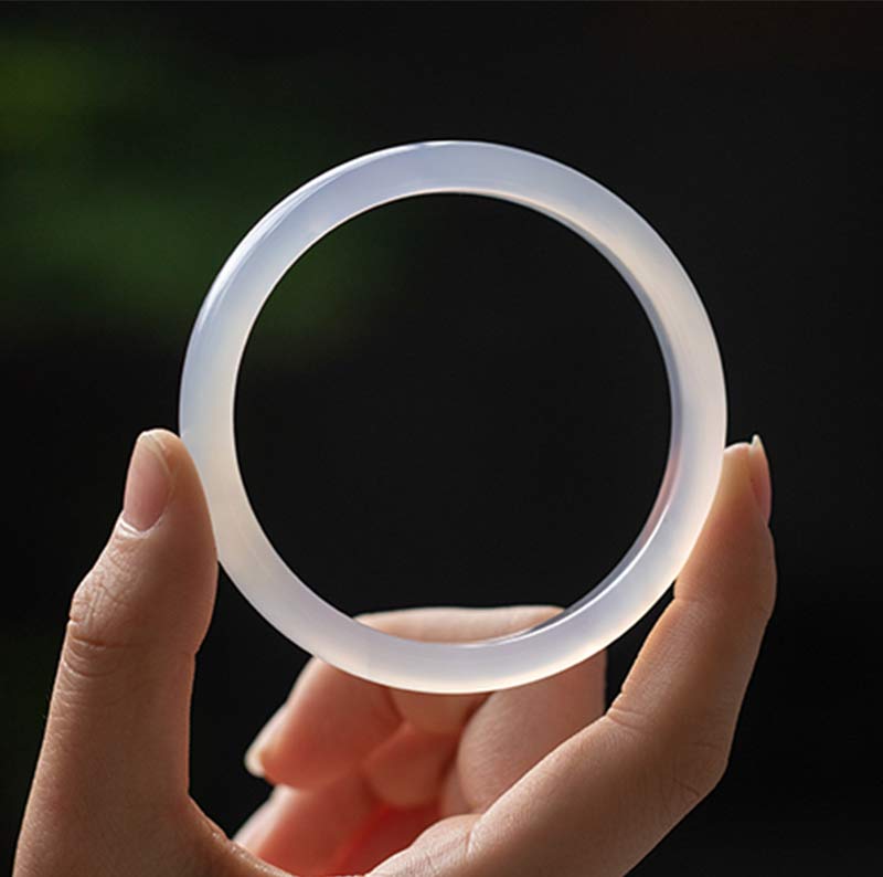 Nimara Ritual Natural Chalcedony Harmony Positive Bracelet Bangle