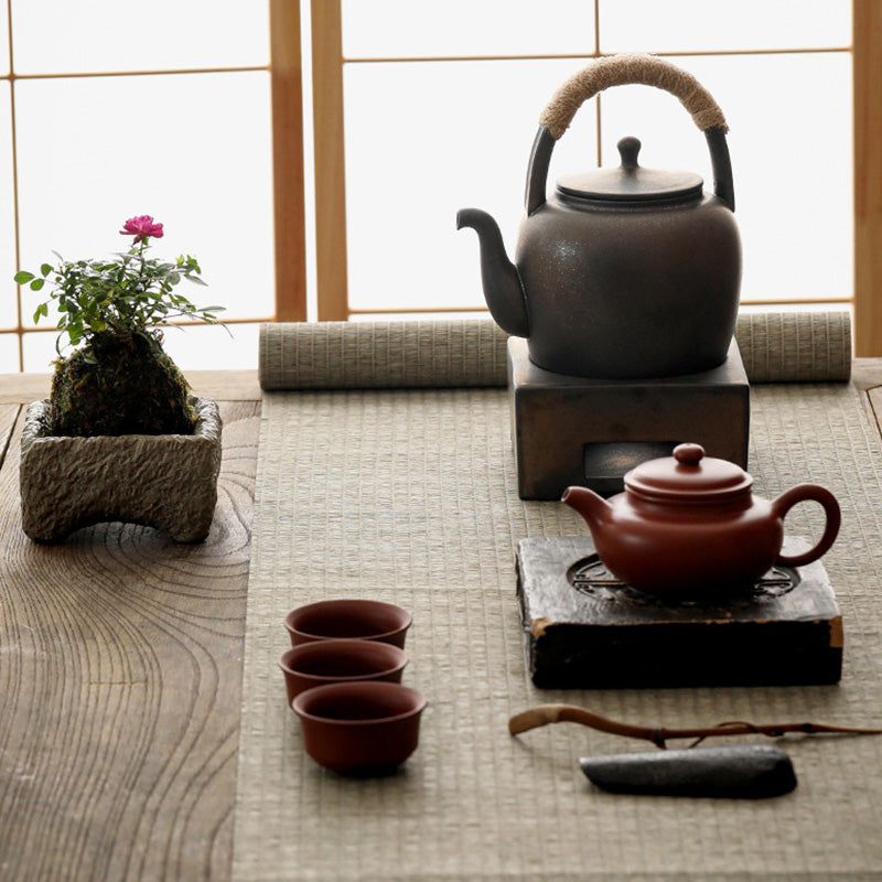 Nimara Ritual Retro Brown Chinese Gongfu Tea Ceramic Kung Fu Teapot 700ml With Base