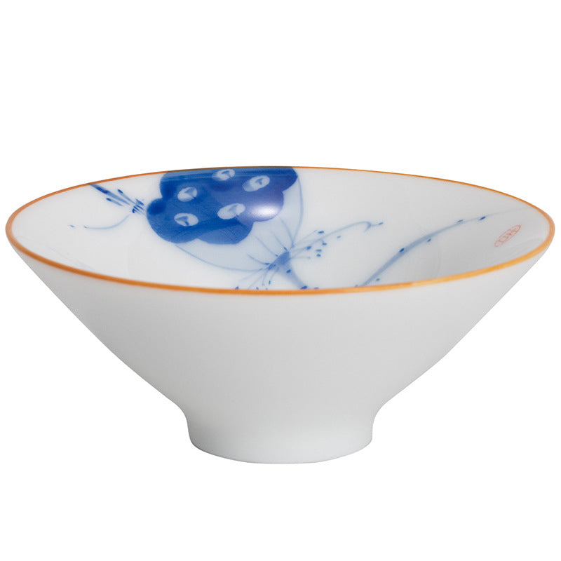 Nimara Ritual Mandala Flower Koi Fish Lotus Bird Persimmons Teacup Kung Fu Tea Cup 50ml