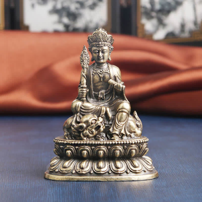 Nimara Ritual Manjusri Bodhisattva Serenity Copper Statue Decoration