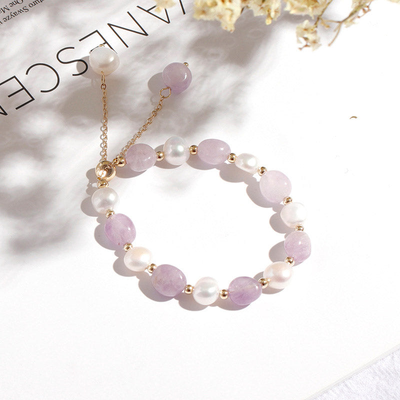 Nimara Ritual Natural Blue Aventurine Crystal Pearl Bead Healing Bracelet
