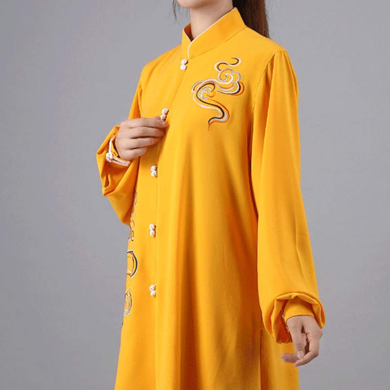 Nimara Ritual Auspicious Clouds Embroidery Meditation Prayer Spiritual Zen Tai Chi Qigong Practice Unisex Clothing Set