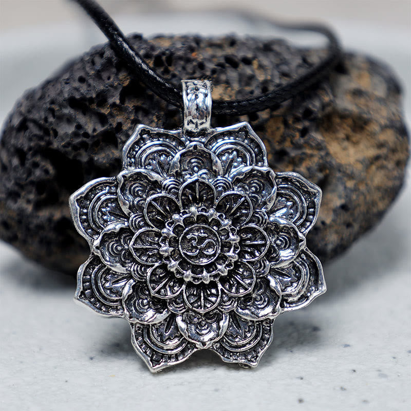 Nimara Ritual Tibetan Lotus Blessing Necklace Pendant