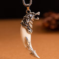 Nimara Ritual Imitation Wolf Tooth Titanium Steel Balance Necklace Pendant