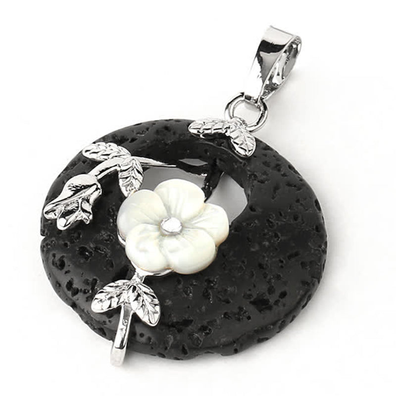 Nimara Ritual Various Crystal Amethyst Green Aventurine Flower Healing Necklace Pendant