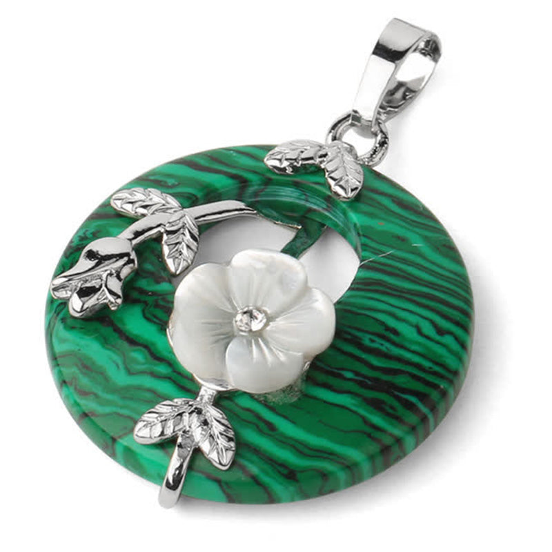 Nimara Ritual Various Crystal Amethyst Green Aventurine Flower Healing Necklace Pendant
