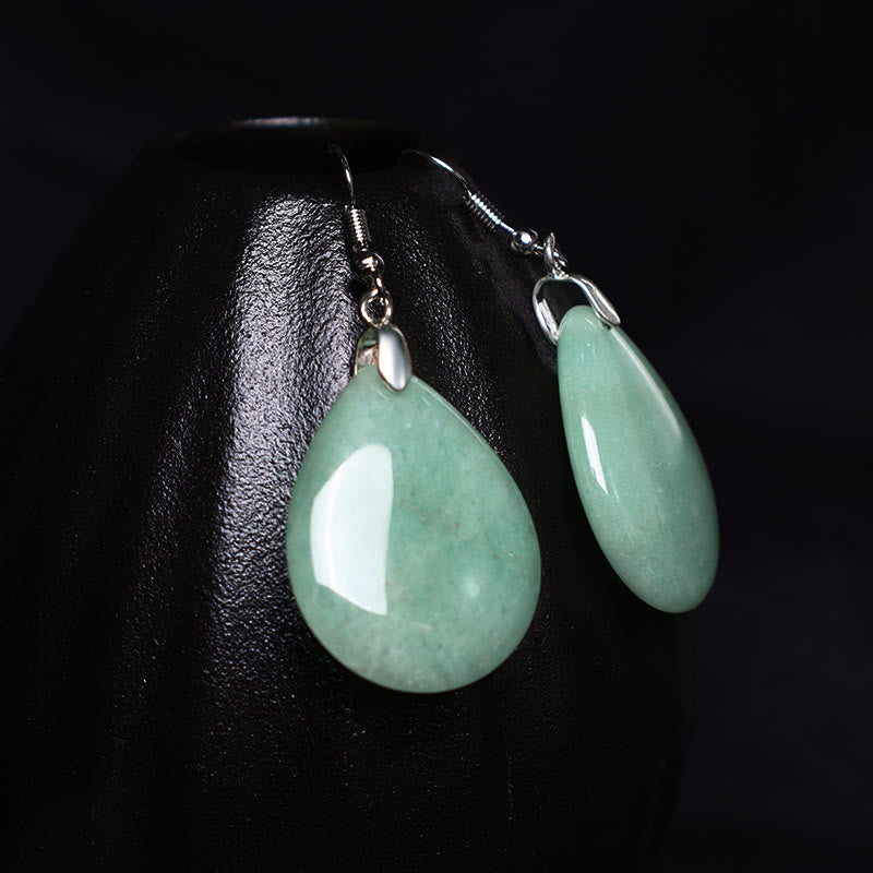 Nimara Ritual Natural Aventurine Dangle Healing Drop Earrings