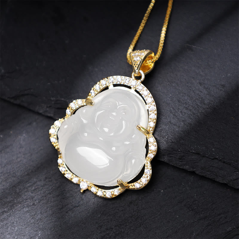 Nimara Ritual Good Luck Laughing Buddha Necklace