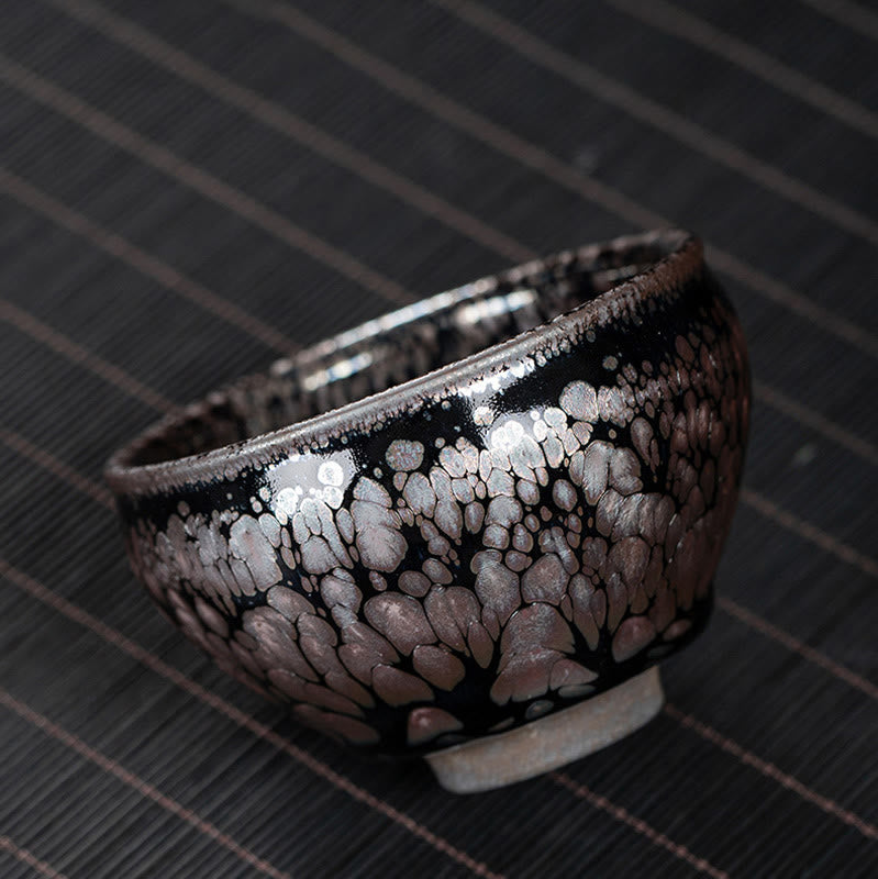 Nimara Ritual Handmade Cherry Blossoms Sakura Design Chinese Jianzhan Ceramic Teacup Kung Fu Tea Cup
