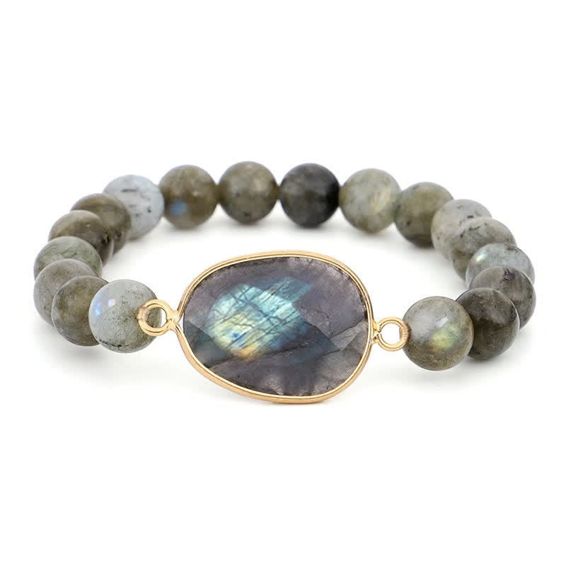 Nimara Ritual Natural Labradorite Moonstone Support Healing Beaded Bracelet