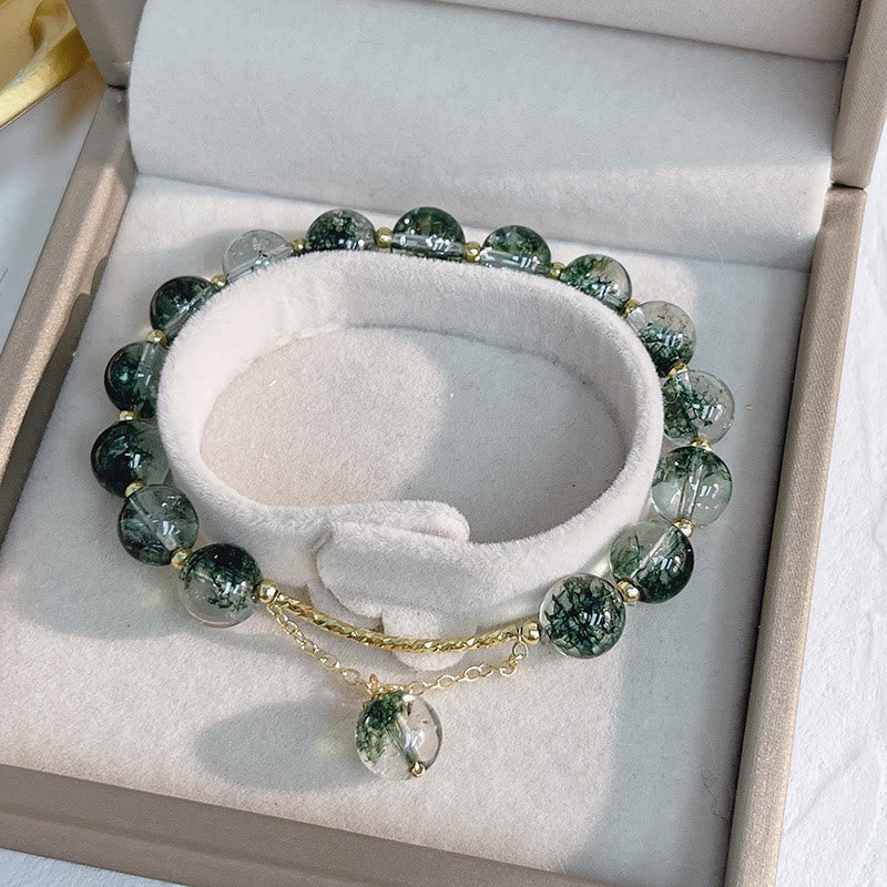 Nimara Ritual Green Phantom Crystal Confidence Charm Bracelet